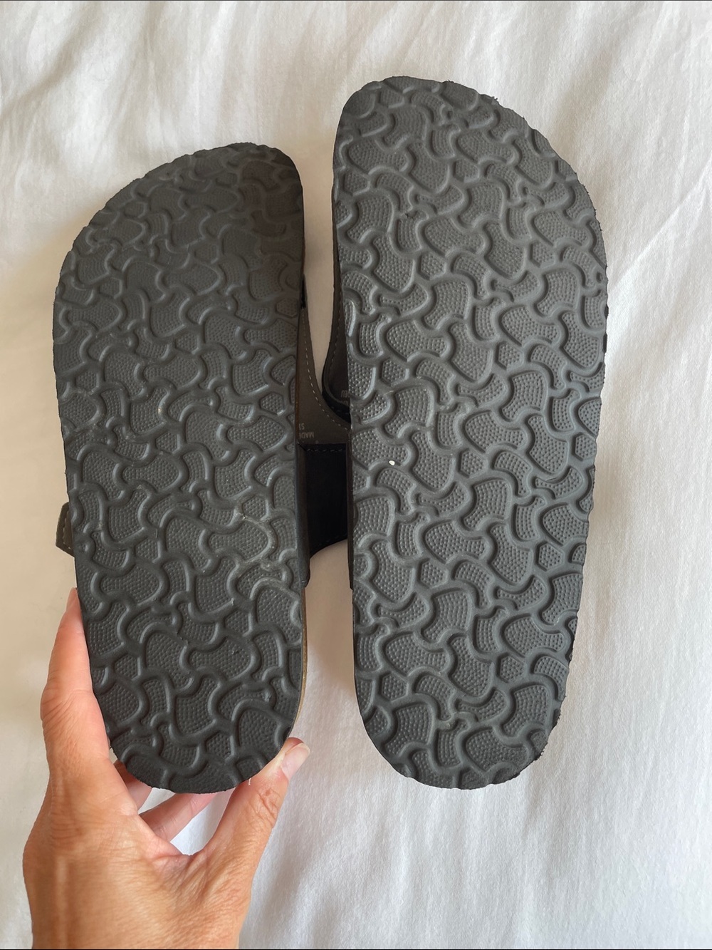 Gray Suede Buckle Thong Sandals-Soft! One of your best purchases on Poshmark! - Picture 6 of 6